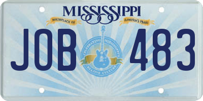 MS license plate JOB483