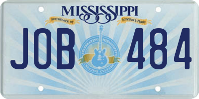 MS license plate JOB484