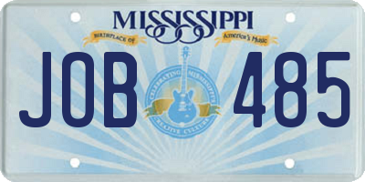 MS license plate JOB485