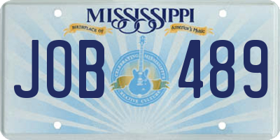 MS license plate JOB489