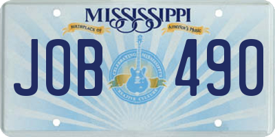 MS license plate JOB490
