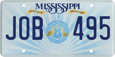 MS license plate JOB495