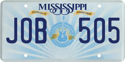MS license plate JOB505