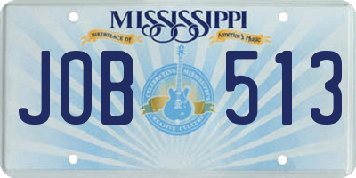 MS license plate JOB513