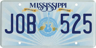 MS license plate JOB525