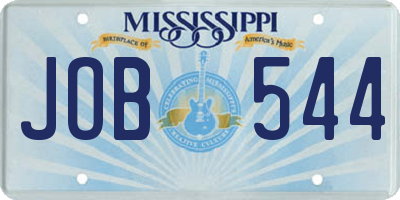 MS license plate JOB544