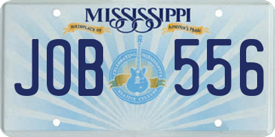 MS license plate JOB556