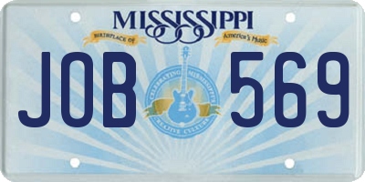 MS license plate JOB569