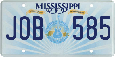 MS license plate JOB585