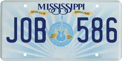 MS license plate JOB586
