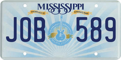 MS license plate JOB589