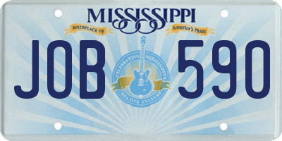 MS license plate JOB590