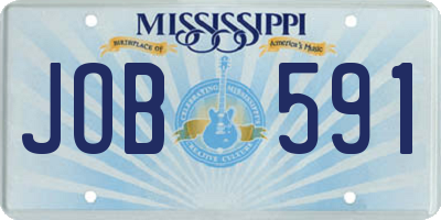 MS license plate JOB591