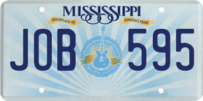 MS license plate JOB595