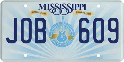 MS license plate JOB609
