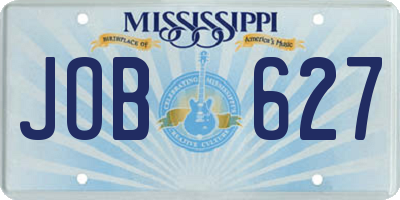 MS license plate JOB627