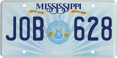 MS license plate JOB628