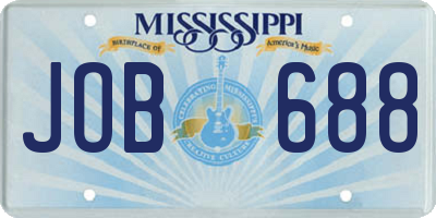 MS license plate JOB688