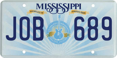 MS license plate JOB689