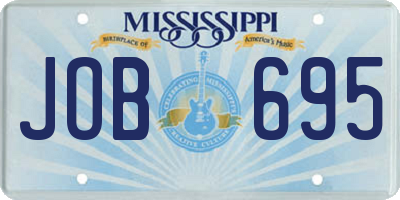 MS license plate JOB695