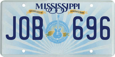 MS license plate JOB696