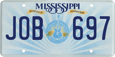MS license plate JOB697