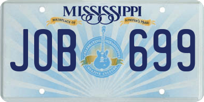 MS license plate JOB699