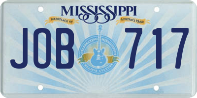 MS license plate JOB717