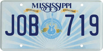 MS license plate JOB719