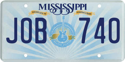 MS license plate JOB740