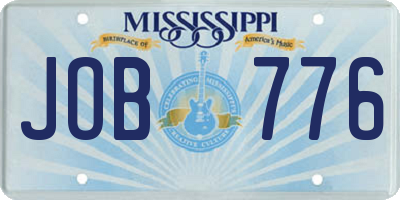 MS license plate JOB776