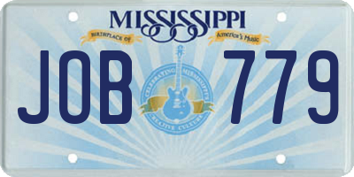 MS license plate JOB779