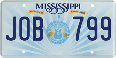 MS license plate JOB799