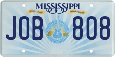MS license plate JOB808