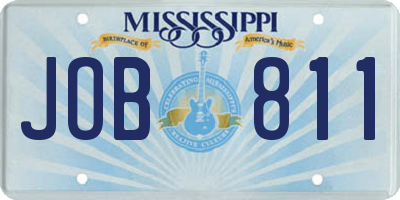MS license plate JOB811