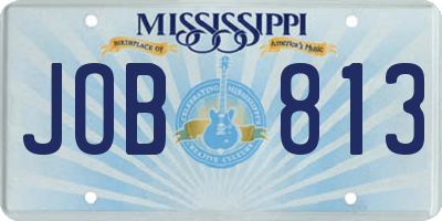 MS license plate JOB813