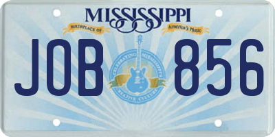 MS license plate JOB856