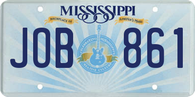 MS license plate JOB861