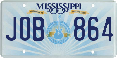 MS license plate JOB864
