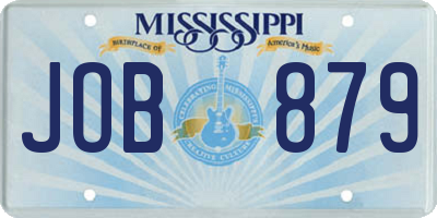 MS license plate JOB879