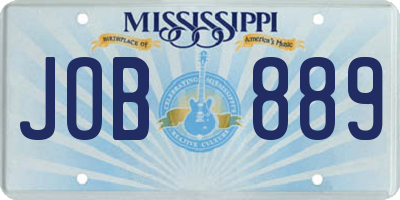 MS license plate JOB889