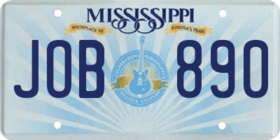 MS license plate JOB890