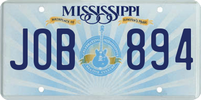 MS license plate JOB894