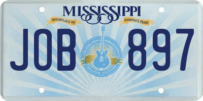 MS license plate JOB897