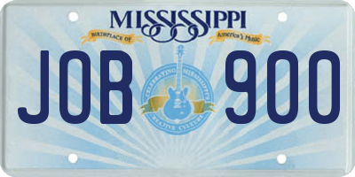 MS license plate JOB900