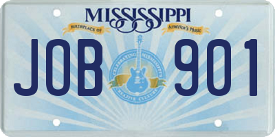 MS license plate JOB901