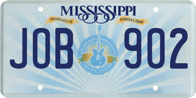 MS license plate JOB902