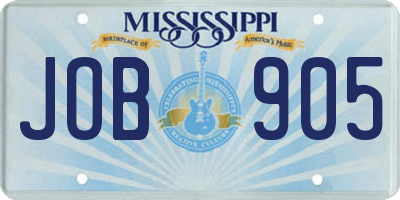 MS license plate JOB905