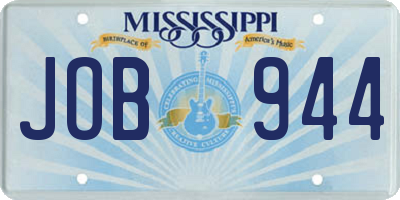 MS license plate JOB944