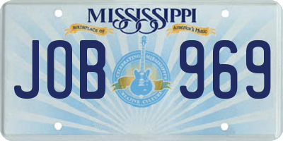 MS license plate JOB969